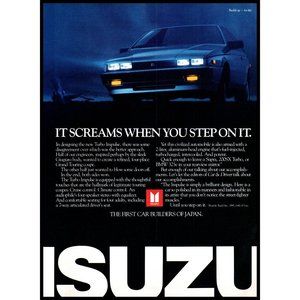 1986 Isuzu Turbo Impulse Vintage Print Ad Ocean Coastal Driftwood Wall Art Photo